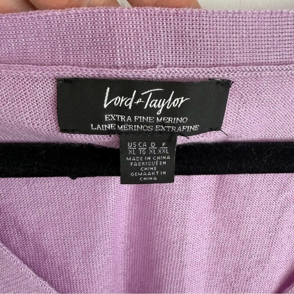 Lord & Taylor Lavender Sweater XL - Picture 3 of 6